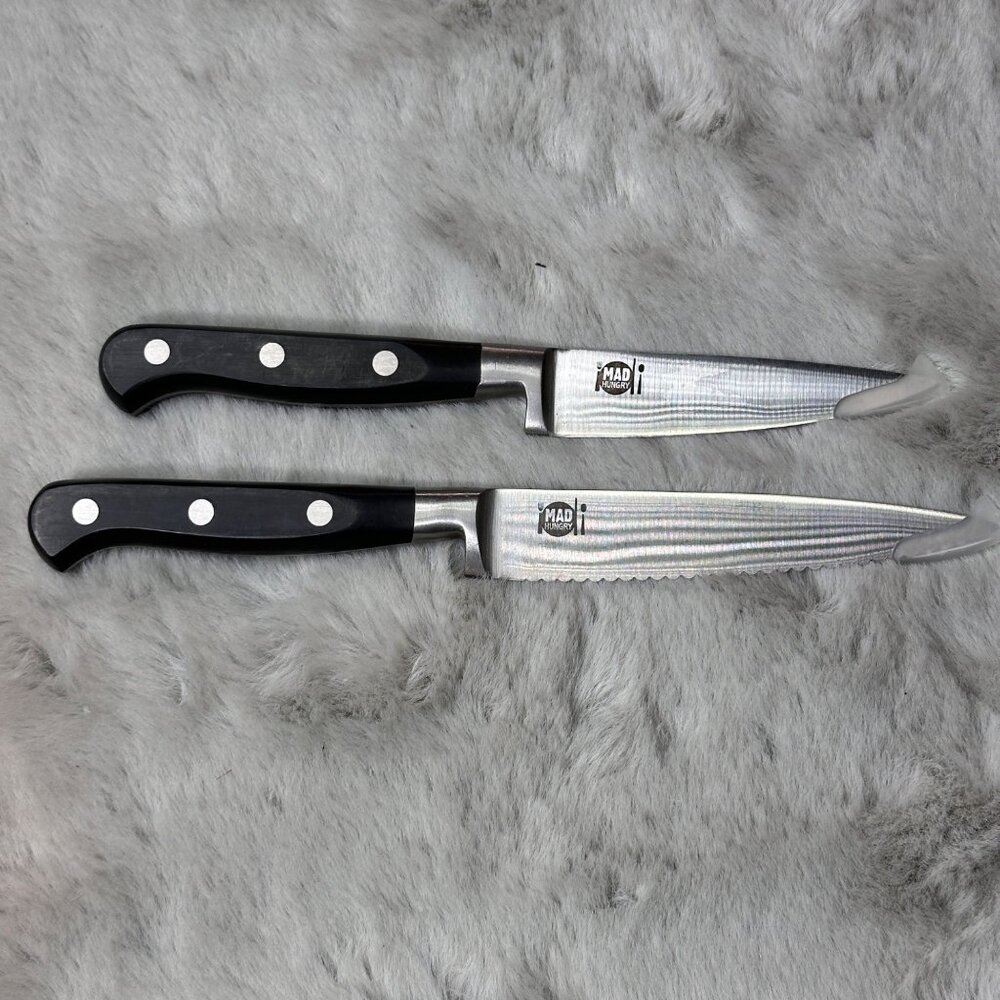 Mad Hungry 2 Piece‎ Knives Professional Steel Forge Prep Kitchen